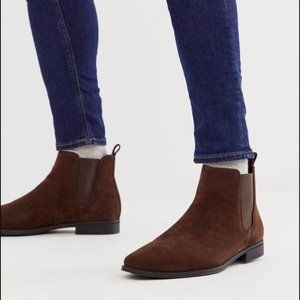 ASOS Chelsea Boots in Brown Suede